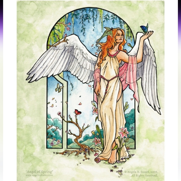 πΌπΌ Angelic Visions WATERCOLOR INK COLORED PENCIL Drawings Art BOOK - Picture 5 of 15